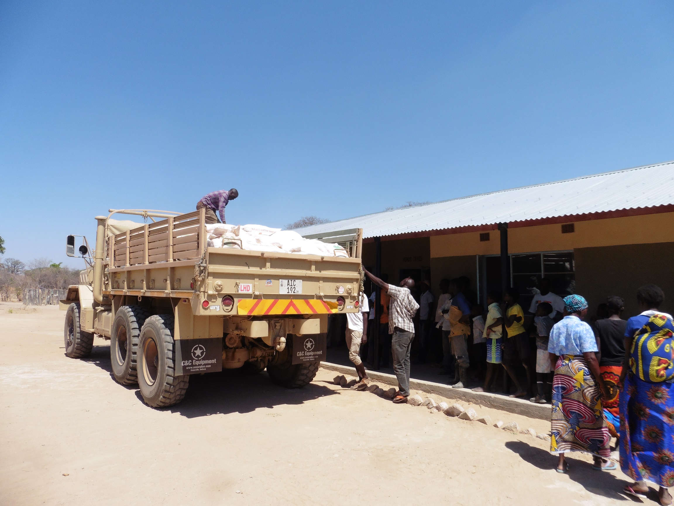 Bags of maize donation - Bunsanga